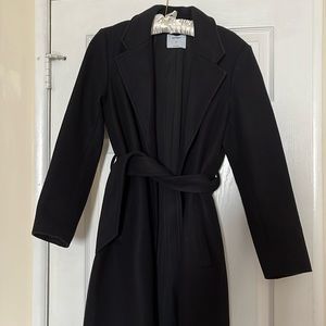 Belted winter coat